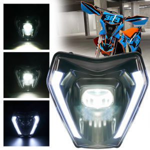 Cụm Đèn Pha LED KTM Đèn Chiếu Xa Chiếu Gần Đèn Chạy Ban Ngày (DRL) Dành Cho Xe Máy 150 250 300 EXC 250 350 450 500 EXC-F SIX DAYS 2024 Phụ Kiện Chiếu Sáng Xe Máy