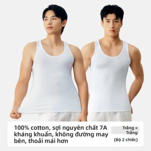 THREEGUN | Áo Lót Nam Thấm Mồ Hôi Thông Gió Chống Khuẩn Bông