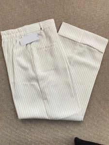 BEOM PANTS WANITA Celana Panjang Garis Elegan Loose Fit High Waist Kekinian