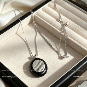 Oval Minimalist Elegant Long Necklace