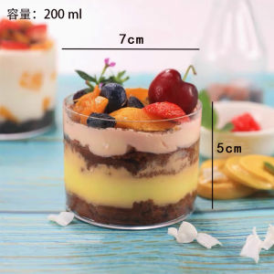 Cốc Nhựa Trong Suốt Dày Hình Tròn Cỡ Lớn 200ml Dùng Để Trang Trí Bàn Tiệc Cưới Cốc Đựng Trà Giải Khát Cốc Đựng Đồ Ăn Nhẹ