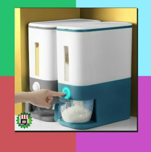Rice Box 12 kg wadah tempat penyimpanan beras otomatis modern