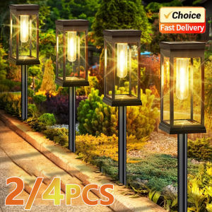 2026 New Solar Pathway Lights Outdoor Solar Powered Garden Lights for Walkway Yard Backyard Lawn Landscape Lighting Decor