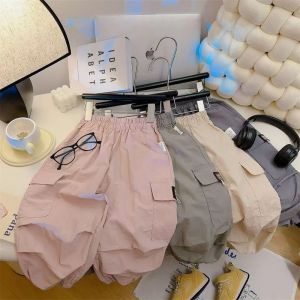 Boys Girls Casual Pants Fashion Kids Spring Autumn Trousers Teenager Vintage Streetwea Pants Children Solid Colour Sweatpants