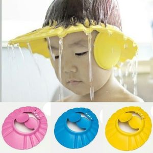 COD Topi Keramas Anak dengan Kancing Penutup Telinga Bahan Sponge/Baby SHOWER BELI 2GRATIS 1 TERLARIS