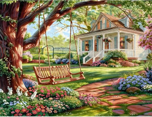 Swinging On Swing Outdoor Play Jigsaw Puzzle 500 1000 1200 2000pcs For Adults Puzzle Lovers Family Game Night Christmas Gift