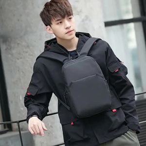 Ba Lô Thời Trang Nam Bằng Vải Canvas Mini Màu Đen Ba Lô Du Lịch Nhỏ Phong Cách Nhật Bản Chống Thấm Nước Dành Cho Trường Học Và Công Việc