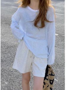 Áo Thun Chống Nắng Tay Dài Mùa Xuân Hè Rộng Rãi Thoải Mái Thường Ngày Đa Năng Mỏng Dài Vừa Phải Cho Nữ