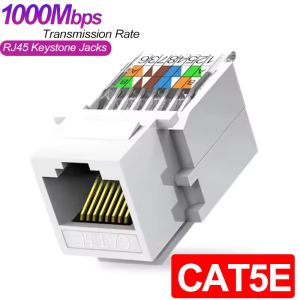 5Pcs CAT6 RJ45 Keystone Jack No Punch-Down Tool Required Module Coupler For Internet Jack Ethernet Connector