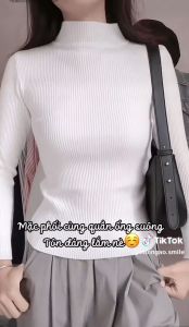 Áo Len Cổ 3 Phân Mềm Ấm Dầy Đẹp Cho Bạn Gái