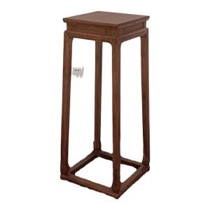 New Chinese Style Wooden Horse Hoof Shelf Multi-Functional Indoor Decorative Storage Rack for Living Room and Balcony