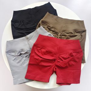 High-Waisted Butt-Lifting Sports Shorts for Women V-Shaped Waist Peach Butt Training Yoga Pants Fitness Shorts