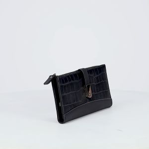 SeaGloca Dompet Lipat Texture Kulit Buaya Dengan Ritsleting dan Selipan Kartu Tren Fashion Korea Baru Panjang No.820