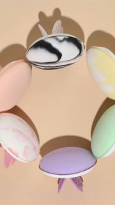 Bayar Di Tempat - Spons Makeup Aesthetic / Puff Bentuk Butterfly 4 Pcs