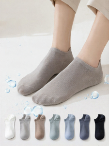 THREEGUN | Couples Low Cut Boat Socks Thin Cotton Anti-Slip Antibacterial Mens Womens No-Show Socks Comfortable Breathable All Season