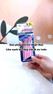 Bàn Chải Kẽ Răng Hình Chữ L Vệ Sinh Răng Niềng Chỉnh Nha KURASHI RHYTHM 10 Cái/ Vỉ