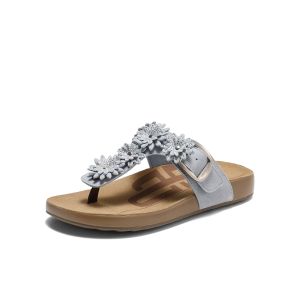Belle | Vacation Style Flower Design Slide Sandals