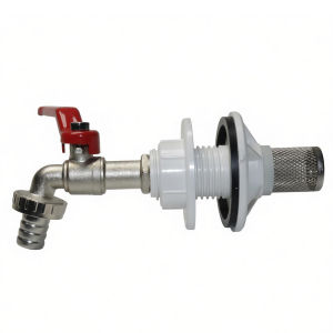 3Pc Kit Nickel plated Faucet Stainless Steel Filter Garden Irrigation 1/2 Flange Water Tank Through Plate Flange Tank Adapter