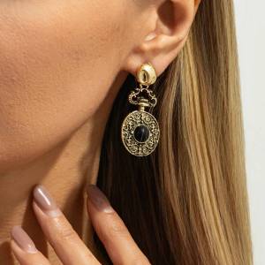 Salircon Vintage Charms Acrylic Earrings Dangle Earrings Women 2026 Trendy Geometric Texture Pierced Ear Party Accessories Gift