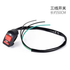 Motorcycle Front Headlight Switch Battery External LED Handlebar Modification Button Accessories Universal Electric Vehicle