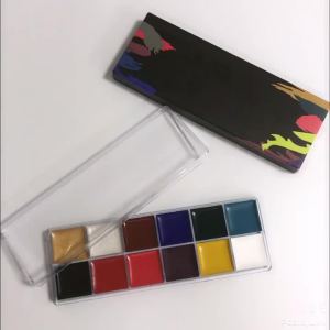 VERONNI | Professional Oil-Based Face Paint Body12 Flash Colors Paint Palette Kit Halloween Art Cosplay Makeup Paint Set with Brushes
