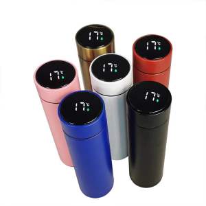 Tumbler LED Temperatur Suhu Stainless Steel 500ml Estetik