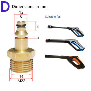 High Pressure Car Washer Hose Connector Converter M22 Thread for AR Patriot Daewoo Lavor Black Decker Bosch Bort pressure washer