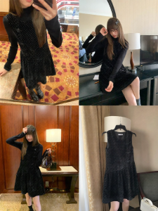 NIHAOKANONG | Đầm A-Line Ngắn Elegante Pháp