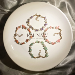 KALINAW Elegant Semi-Precious Chipstone & Pearl Bracelet