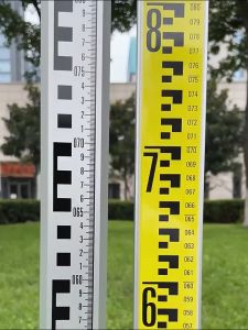 Vector สต๊าฟอลูมิเนียมแบบชัก สต๊าฟใช้สําหรับกล้องสํารวจ ไม้สต๊าฟ โพล ปริซึ่ม อุปกรณ์สํารวจ วิศวกรรมสํารวจ