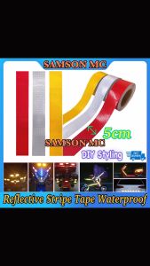 5cm X 1Meter Reflective Stripe Tape Waterproof Night Safe Anti -Collision Reflectorized Tape Diy Styling Warning Devices