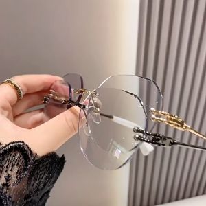 Kacamata Fashion trimstyle Bluecromic Wanita Pria Photocromic Anti Radiasi Blueray Frame 2In1 A021-3317-2