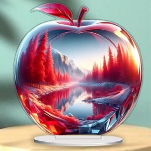 1 piece of crystal apples a collectible level statue combining multiple elements suitable for office decoration