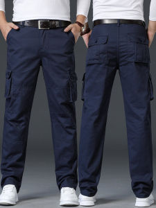Cotton Loose Fit Straight Pants Mens Spring to Summer