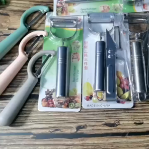 3Pcs Stainless Steel Potato Cucumber Carrot Grater Julienne Peeler Carrot Grater Vegetable Fruit Peeler Double Planing Grater Kitchen Tool Vegetables And Fruits Peeler Kitchen Tools