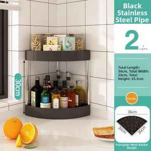 Corner Wall Shelf Free Drilling Kitchen Rack