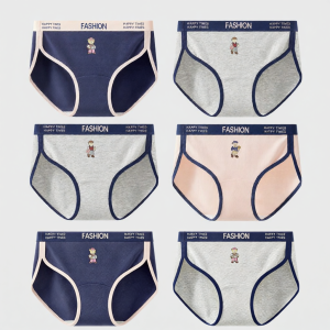 High Slit Antibacterial Full Cotton Triangle Panties