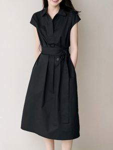 ชุดเดรสสีดำหรูหรา ทรงเอเข้ารูป แขนยาว คอวี กระโปรงทรงเอ สำหรับผู้หญิง ชุดทำงาน ฤดูร้อน 2022 แฟชั่นสตรีท ชุดเดรสยาวปานกลาง