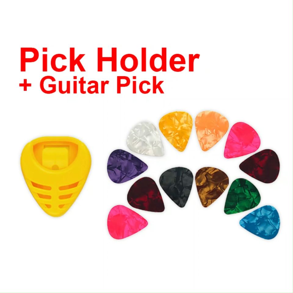 ALICE Guitar Pick Holder Stick on Guitar Fit Up to 5 Pick Untuk Gitar Pickup Akustik Elektrik Bass Ukelele Set Alat Guitar Accessories Original Murah