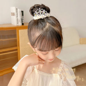 Đồ Đội Đầu Vương Miện Thắt Nơ Cho Bé Gái Dây Buộc Tóc Ruy Băng Kẹp Tóc Hoa Kẹp Tóc Dây Cao Su Ngọc Trai