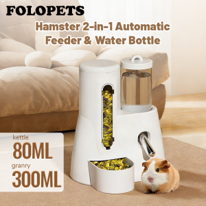 2 In1 Hamster Feeder And Waterer 80ML Large Capacity Leakproof Automatic Waterer Hamster Feeding Supplies