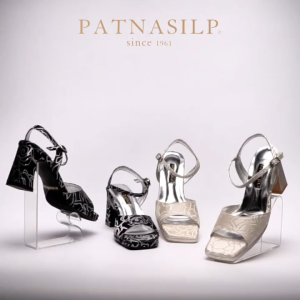 𝐏𝐀𝐓𝐍𝐀𝐒𝐈𝐋𝐏 รองเท้าเปิดหน้า สายรัดหลัง ใช้งานง่าย แมทกับชุดได้ง่าย สูง 3 นิ้ว เก็บทรงเท้าได้ดี l 92278