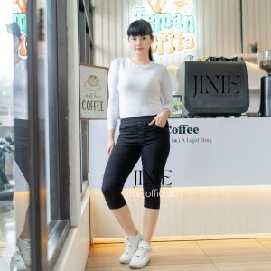 Celana Legging Jeans 7/8 Wanita Jumbo Celana 7/8 Legging Jeans Wanita Bige Size