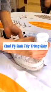 Chai Cọ Tẩy Trắng Giày Dép PLAC – Combo 2 Chai 100ml – Vệ Sinh Làm Sạch Trắng Giày Vải Da Thể Thao