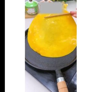 Chảo gang đúc nguyên khối kích thước 26cm chống dính tự nhiên