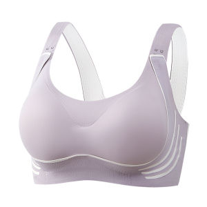 เสื้อชั้นในแบบสปอร์ตปรับได้ เสื้อชั้นในไร้รอยตะเข็บช่วยควบคุมหน้าอก ดันทรงป้องกันแรงโน้มถ่วง และกางเกงชั้นในที่สวมใส่สบาย