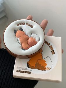 Gege Bear Cloud Veil Translucent Setting Powder Compact Natural Looking Makeup Long Lasting Sweatproof Oil Control Loose Powder