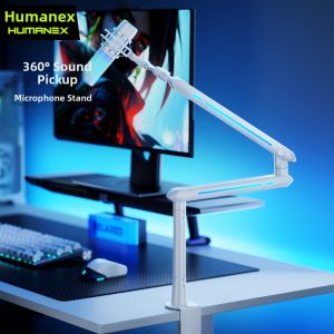 HumaneX | RGB LED Desk Arm Microphone Stand
