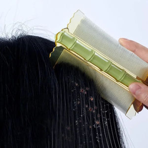Bamboo Lice Comb Double-sided Super Dense Teeth Remove Dandruff Scalp Cleansing Scalp Massage Comb Flea Removal Hair Tools