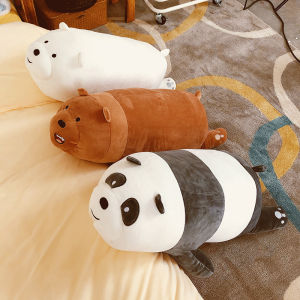  Anime We Bare Bears Anime Plush Cuddly Pillow Grizzly Panda Ice Bear Peluche Stuffed Dolls Plushies Xmas Gifts